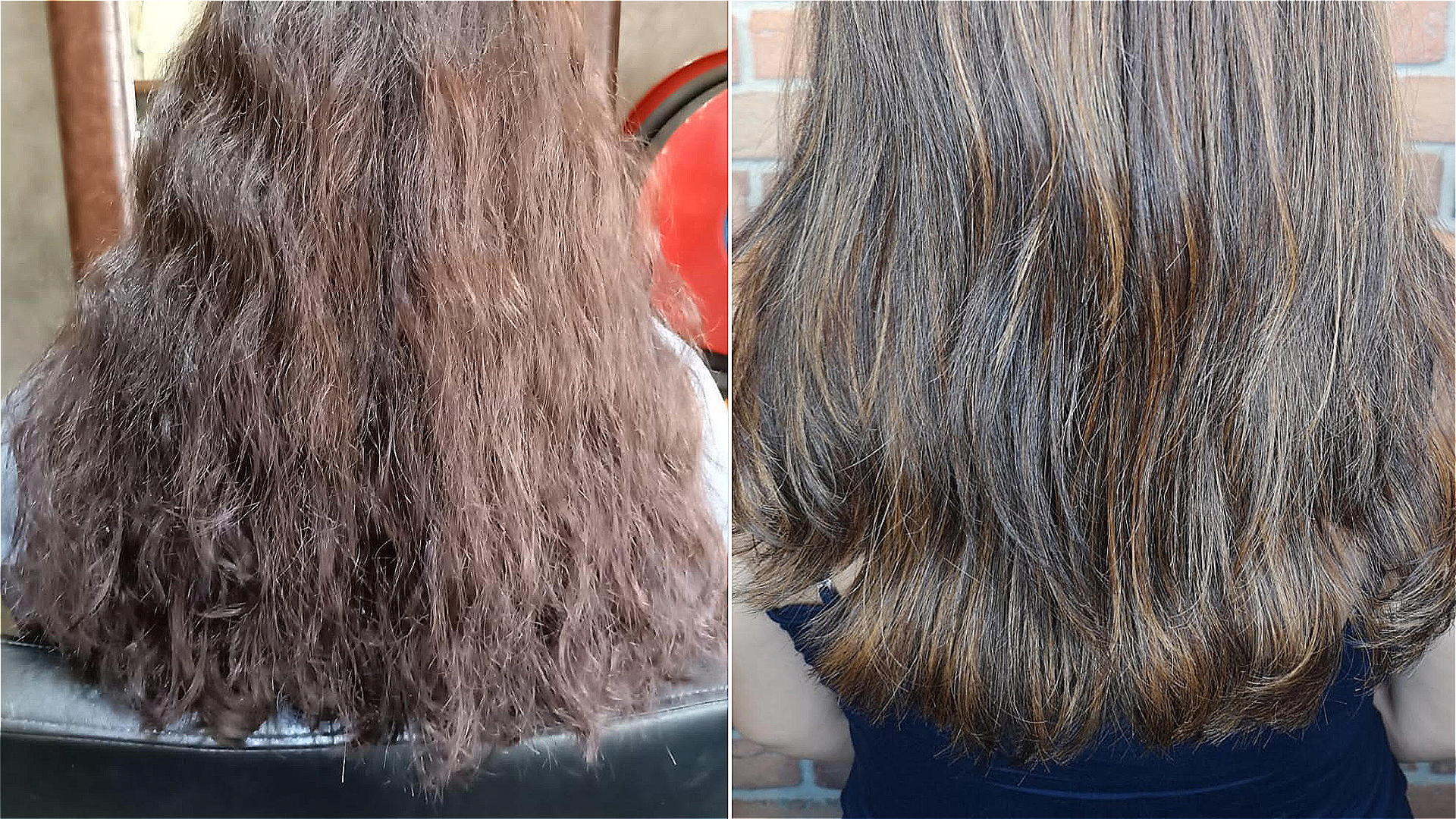 Before and After of a Blow+Bar Customer